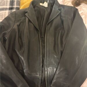 Alfani Women's Black Leather Jacket